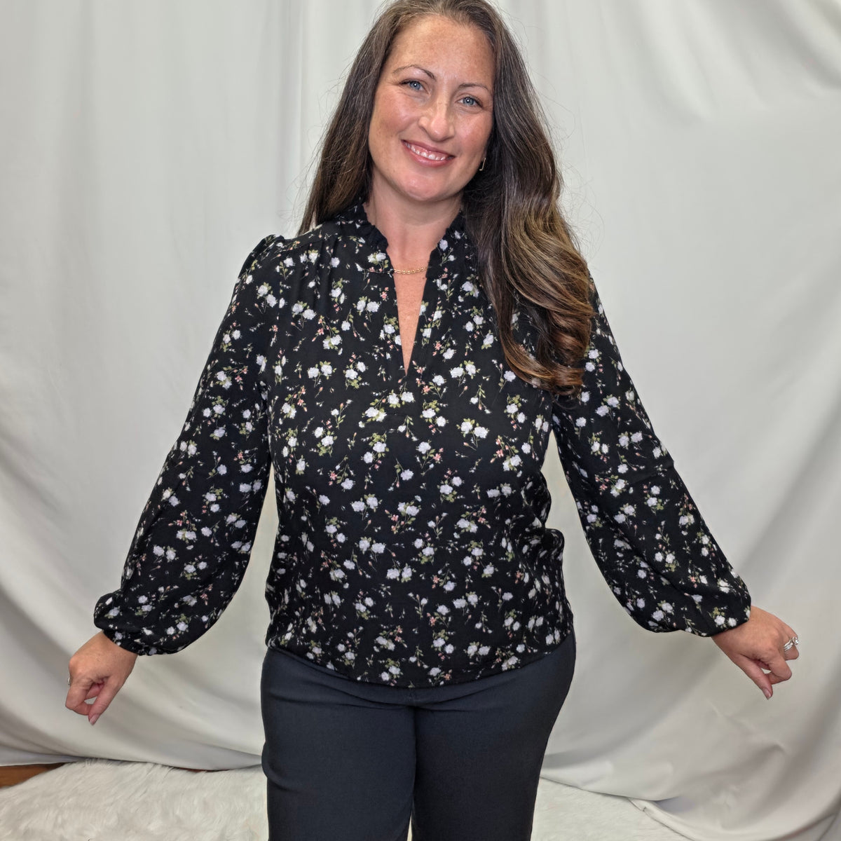 Midnight Bloom Blouse
