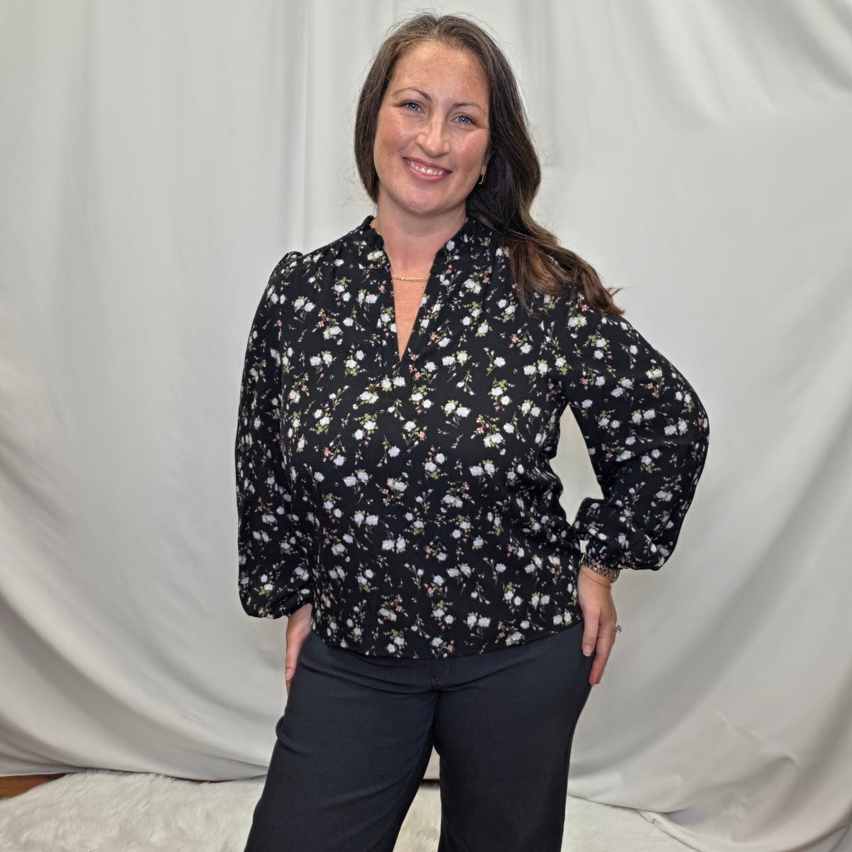 Midnight Bloom Blouse