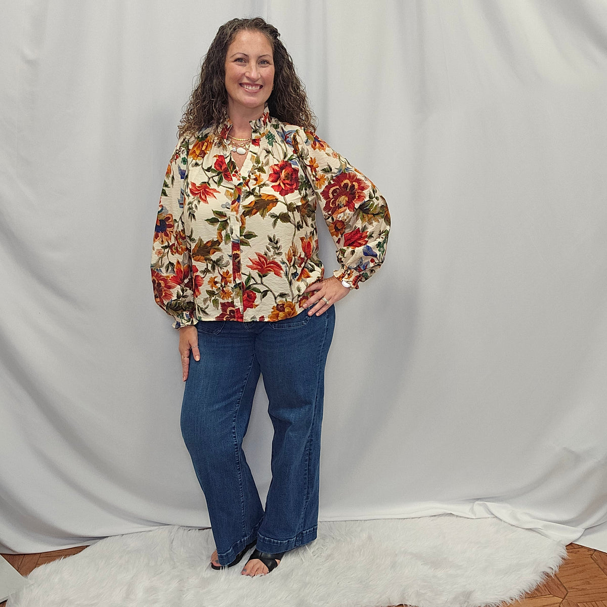 Vintage Floral Blouse