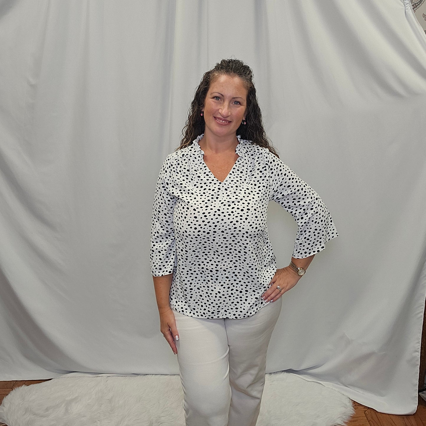 Ruffle Neck Blouse