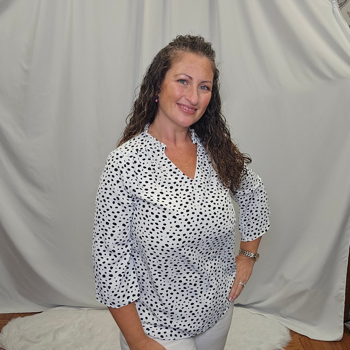 Ruffle Neck Blouse