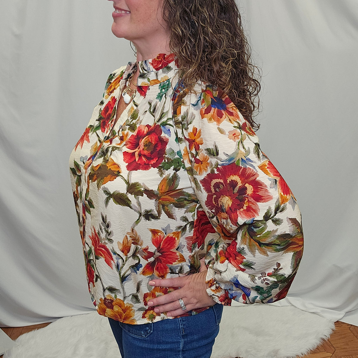 Vintage Floral Blouse