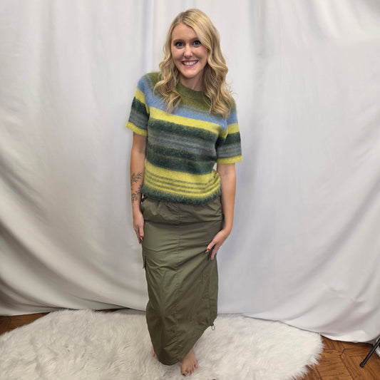 Parachute Cargo Midi Skirt