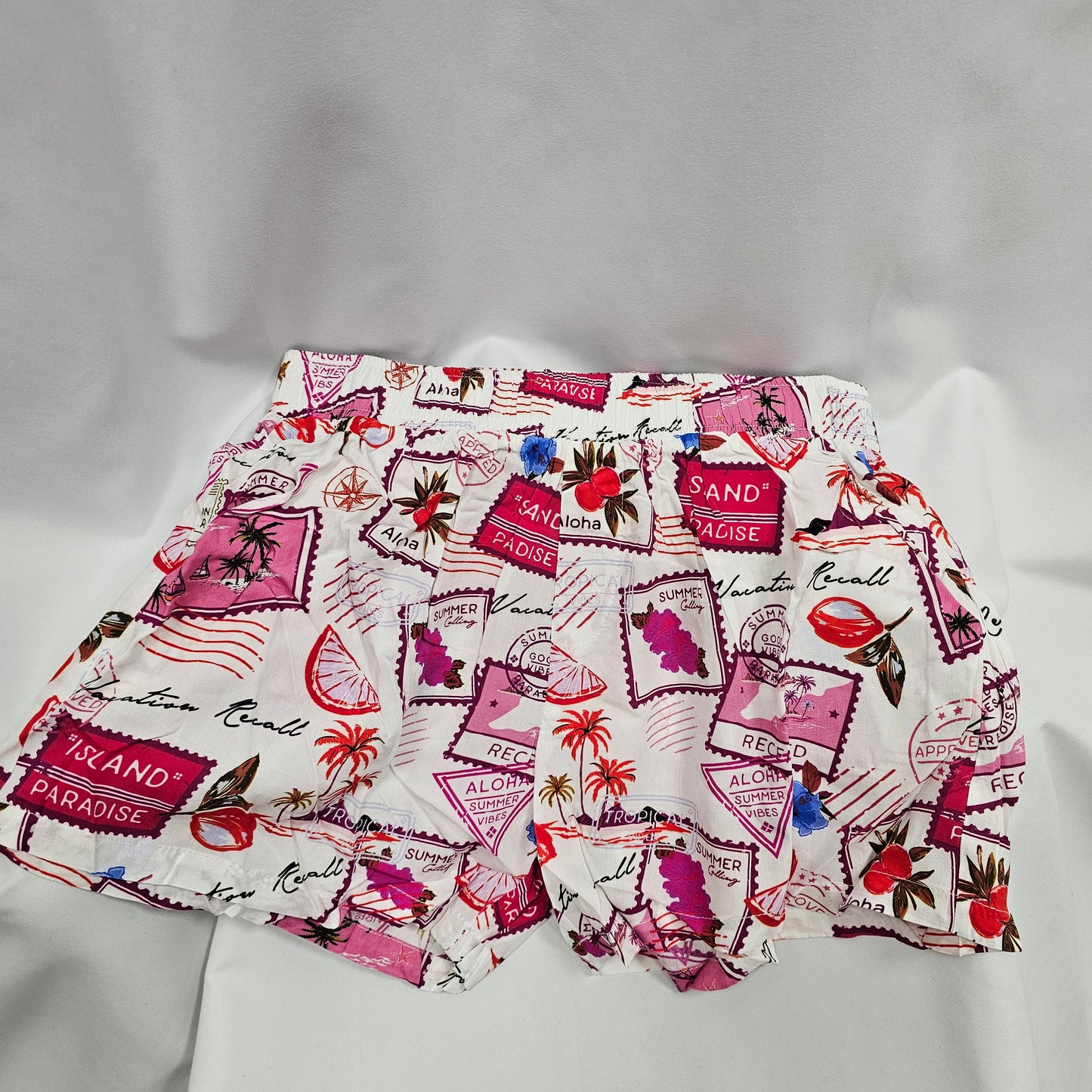 Pink/White Travel Shorts