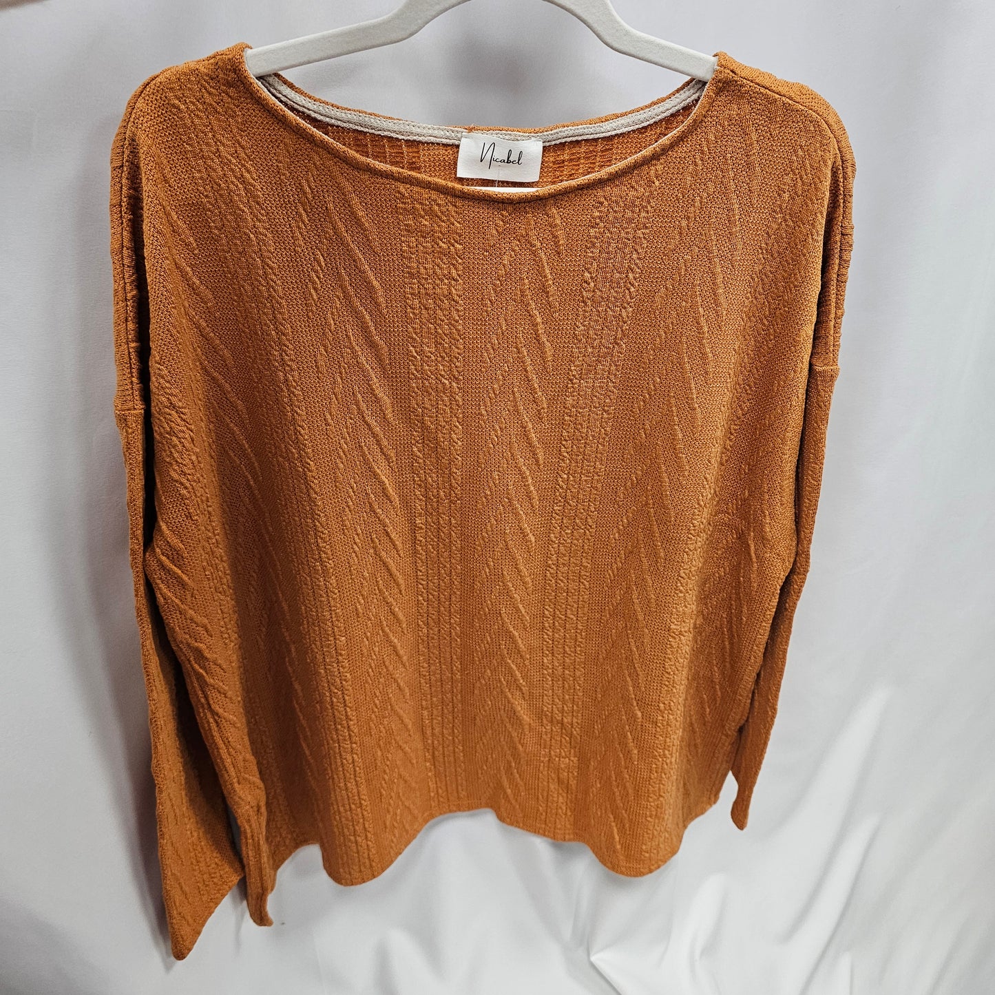 Oversized Cable Knit Top