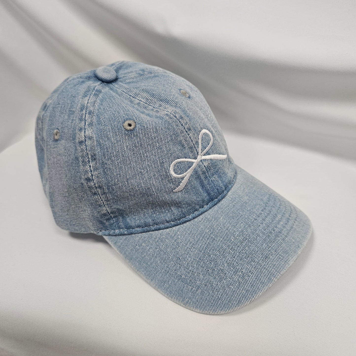 Bow Embroidery Denim Hat
