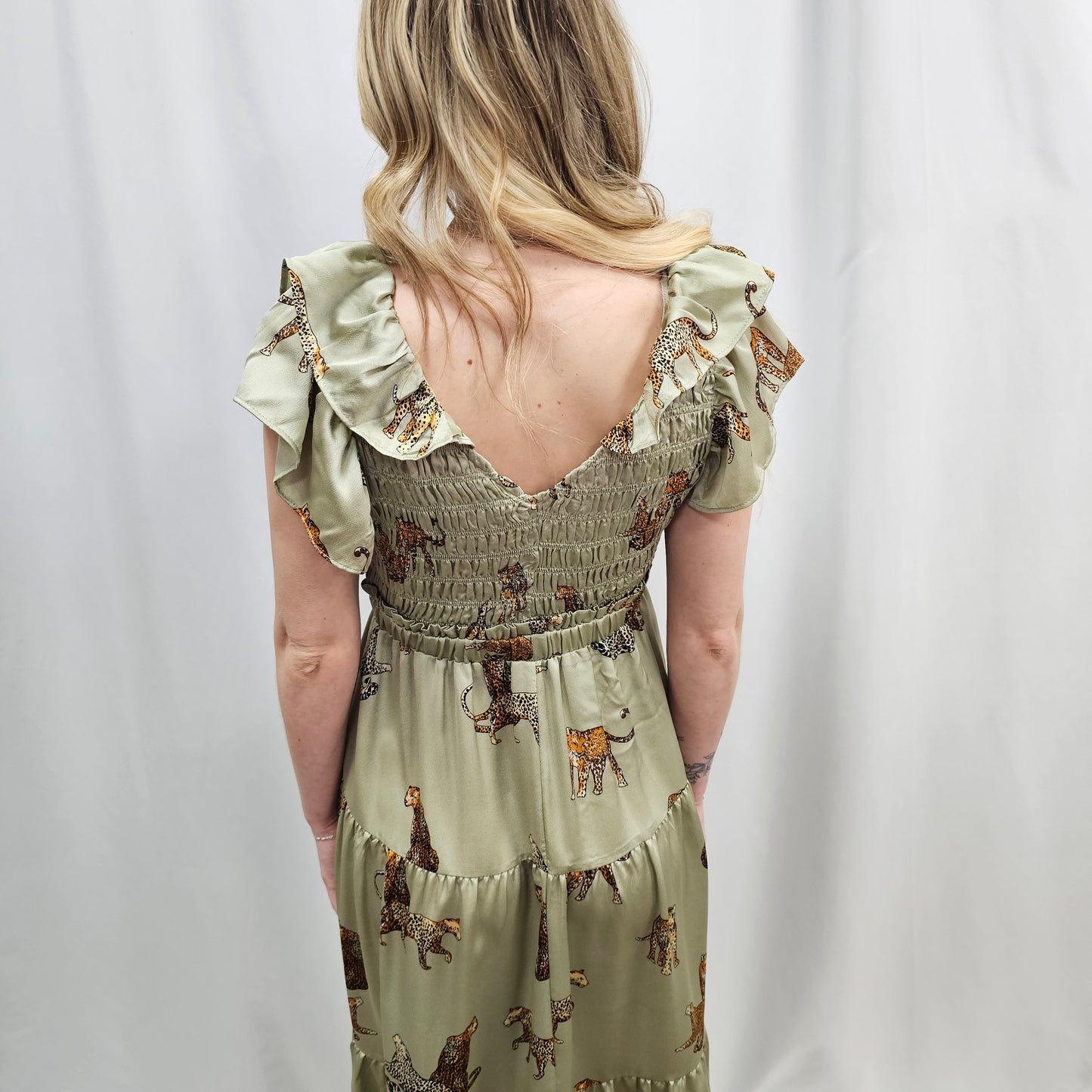 Cheetah Print Midi Dress