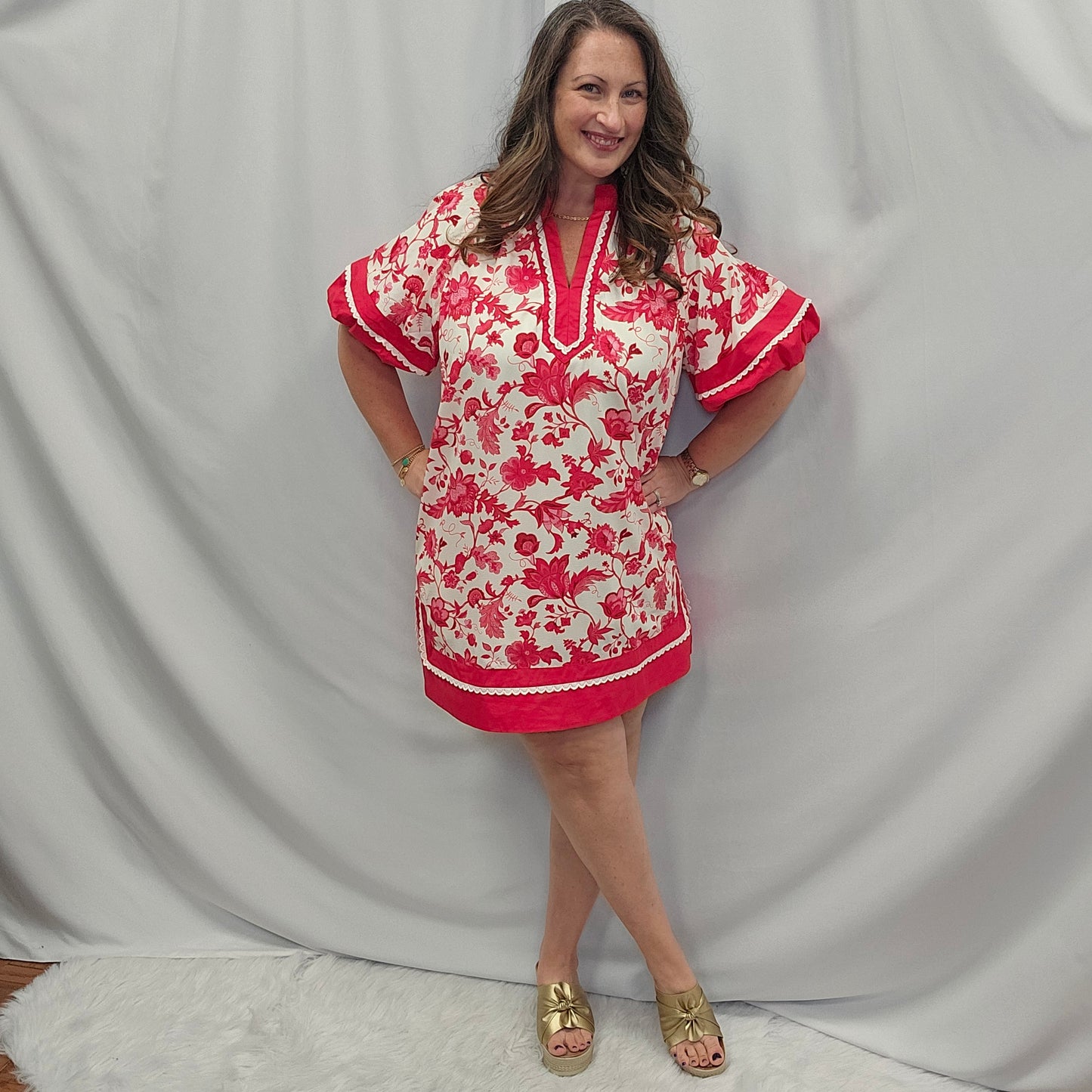 Floral V-Neck Dress