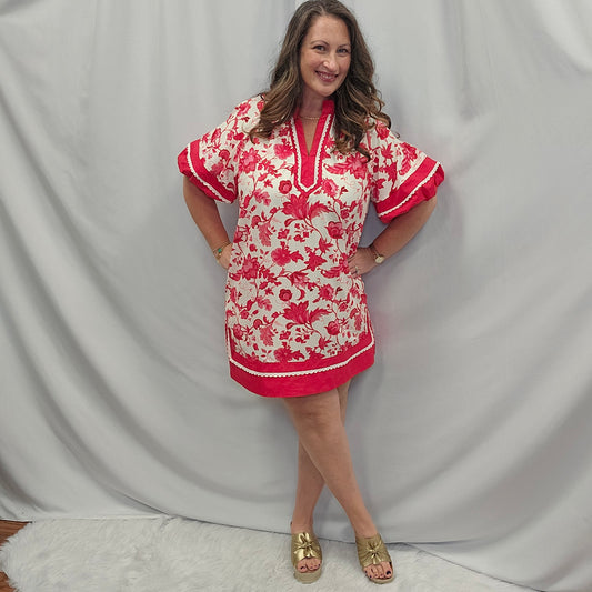 Floral V-Neck Dress