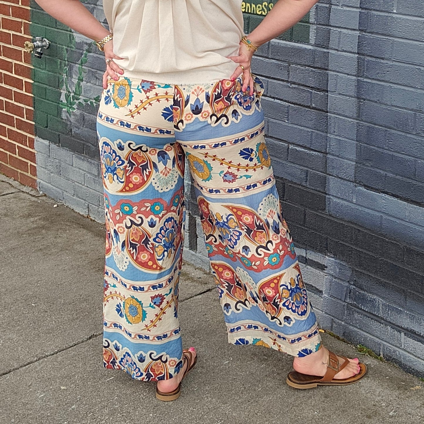 Floral Abstract Print Pant
