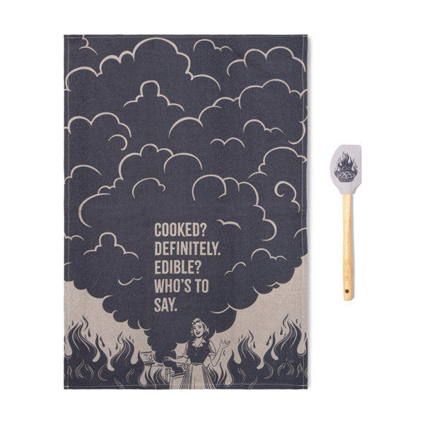 The Reluctant Chef Tea Towel & Spatula Set