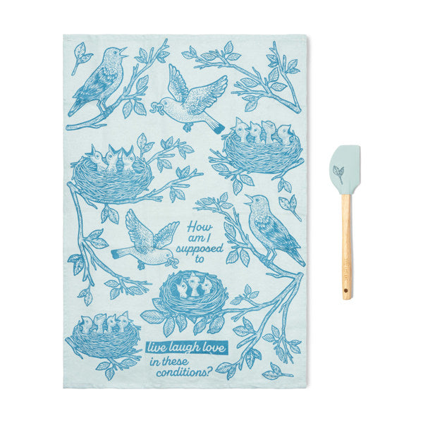 The Reluctant Chef Tea Towel & Spatula Set