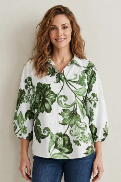 Linique Floral Button Blouse
