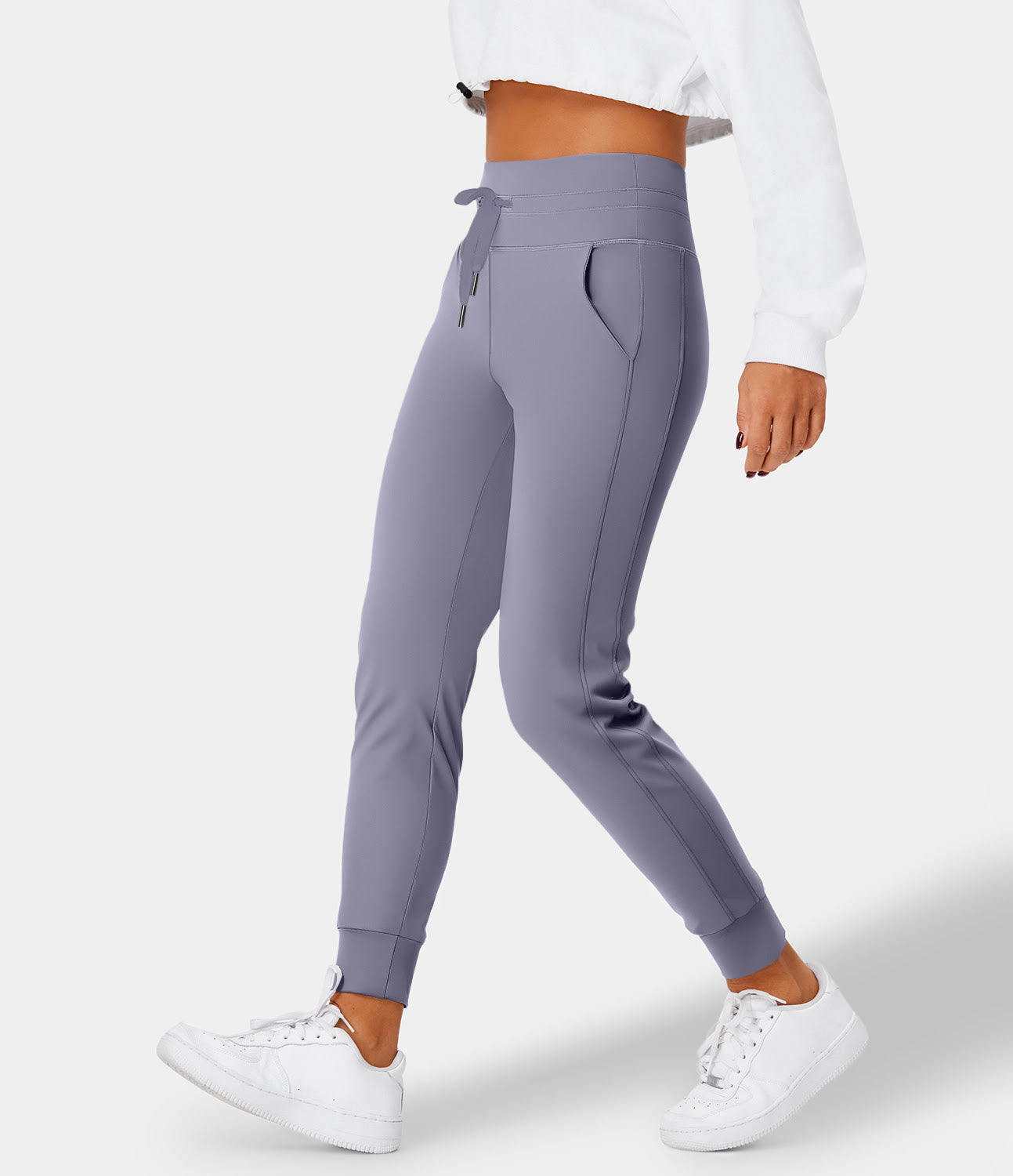 Halara Softlyzero™ Airy High Waist Drawstring Side Pocket Plain Cool Touch Joggers