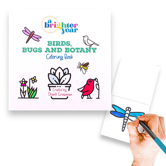 Bird Bugs and Botany Mini Coloring Book